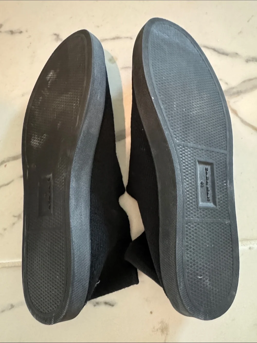 Zara Black-stretch fabric Slip-On Loafers for Men 41